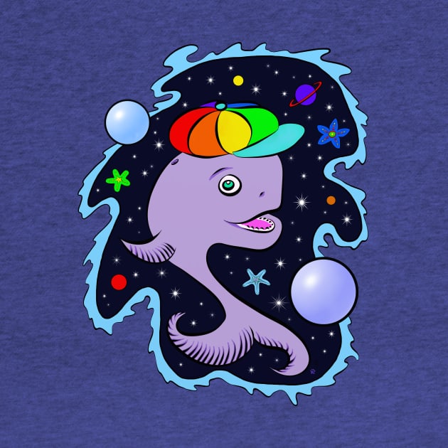 Space Whale Rainbow Hat by LockeNLore